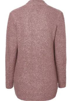 Feminine Strickjacke in unifarbenem Stil