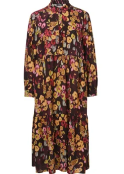 Feminines Blusenkleid mit geblümtem Allover-Muster