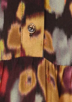 Feminines Blusenkleid mit geblümtem Allover-Muster