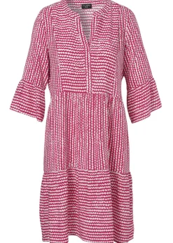 Feminines Volantkleid mit Wellenmuster