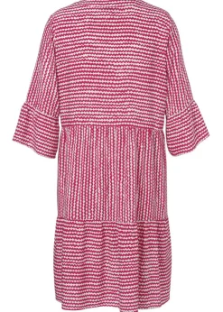 Feminines Volantkleid mit Wellenmuster