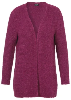 Flauschige Bouclé-Strickjacke