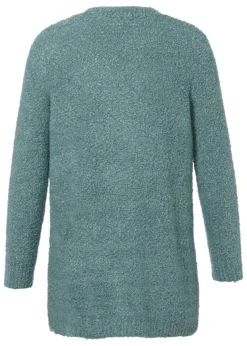 Flauschige Bouclé-Strickjacke