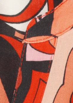 Fließende Viskose Tunika mit Allover Muster