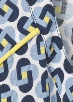 Fließende Viskosebluse mit Allover-Print