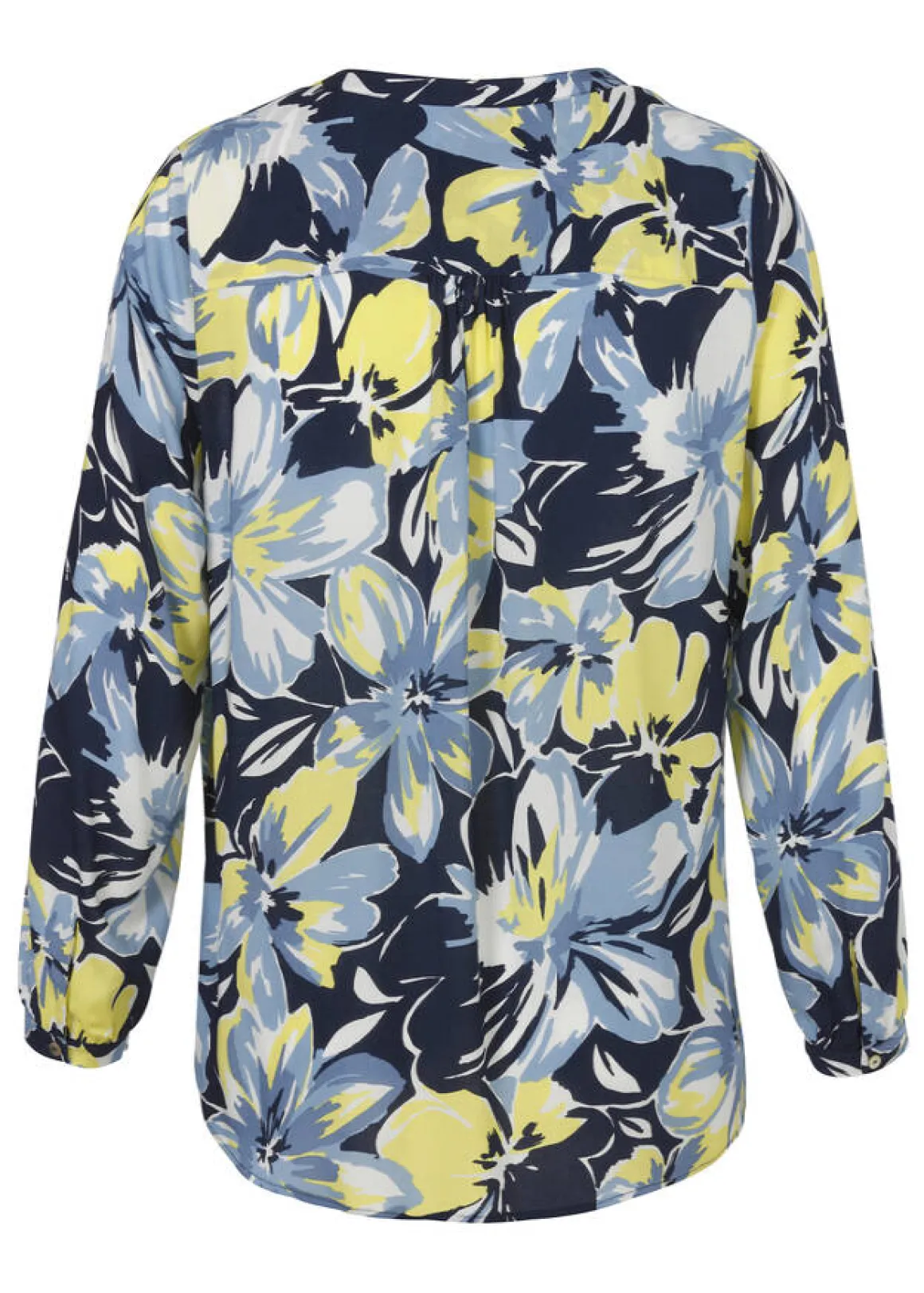 Fließende Viskosebluse mit floralem Allover-Print