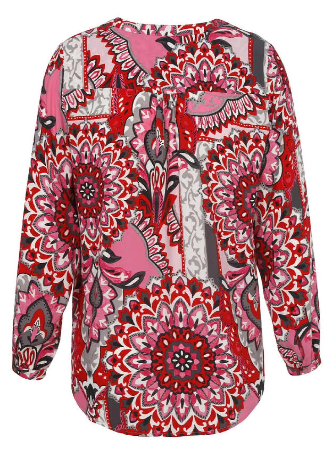 Fließende Viskosebluse mit Allover-Print