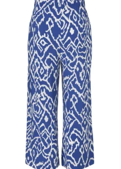 Fließende Viskose-Hose mit Modern Ethno Print