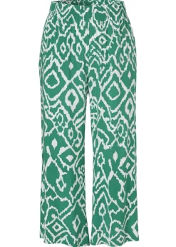 Fließende Viskose-Hose mit Modern Ethno Print