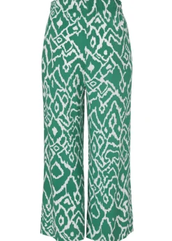 Fließende Viskose-Hose mit Modern Ethno Print