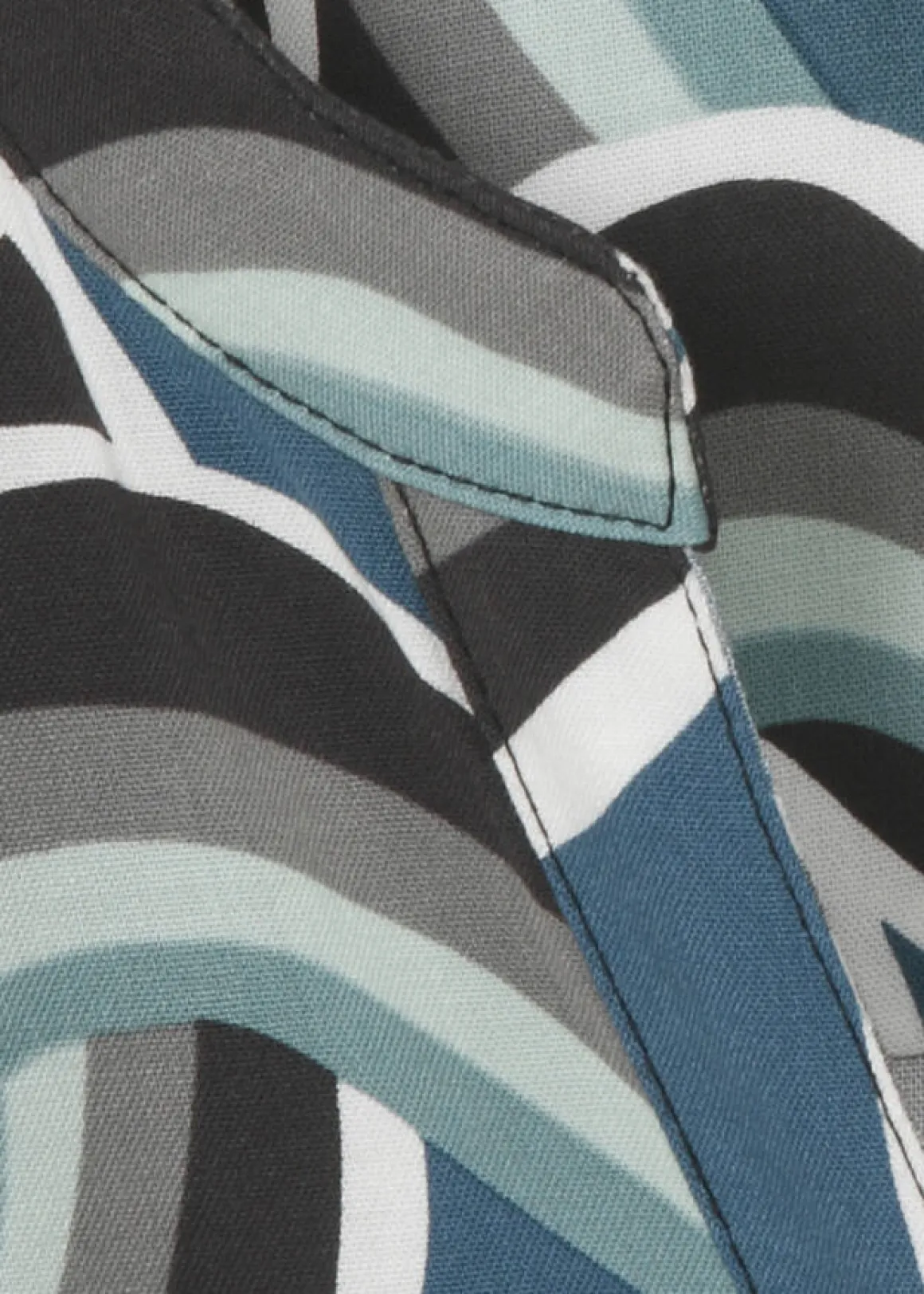 Fließende Viskose-Print-Bluse durchgeknöpft