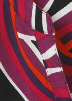 Fließende Viskose-Print-Bluse durchgeknöpft