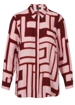 Fließende Viskose-Print-Bluse