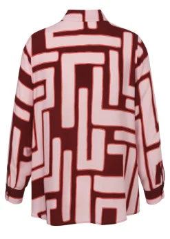 Fließende Viskose-Print-Bluse