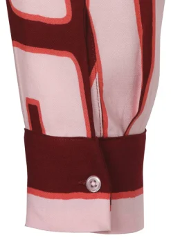 Fließende Viskose-Print-Bluse