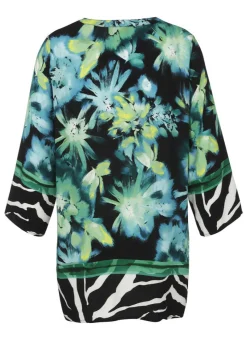 Fließende Viskose-Tunika Flower Festival