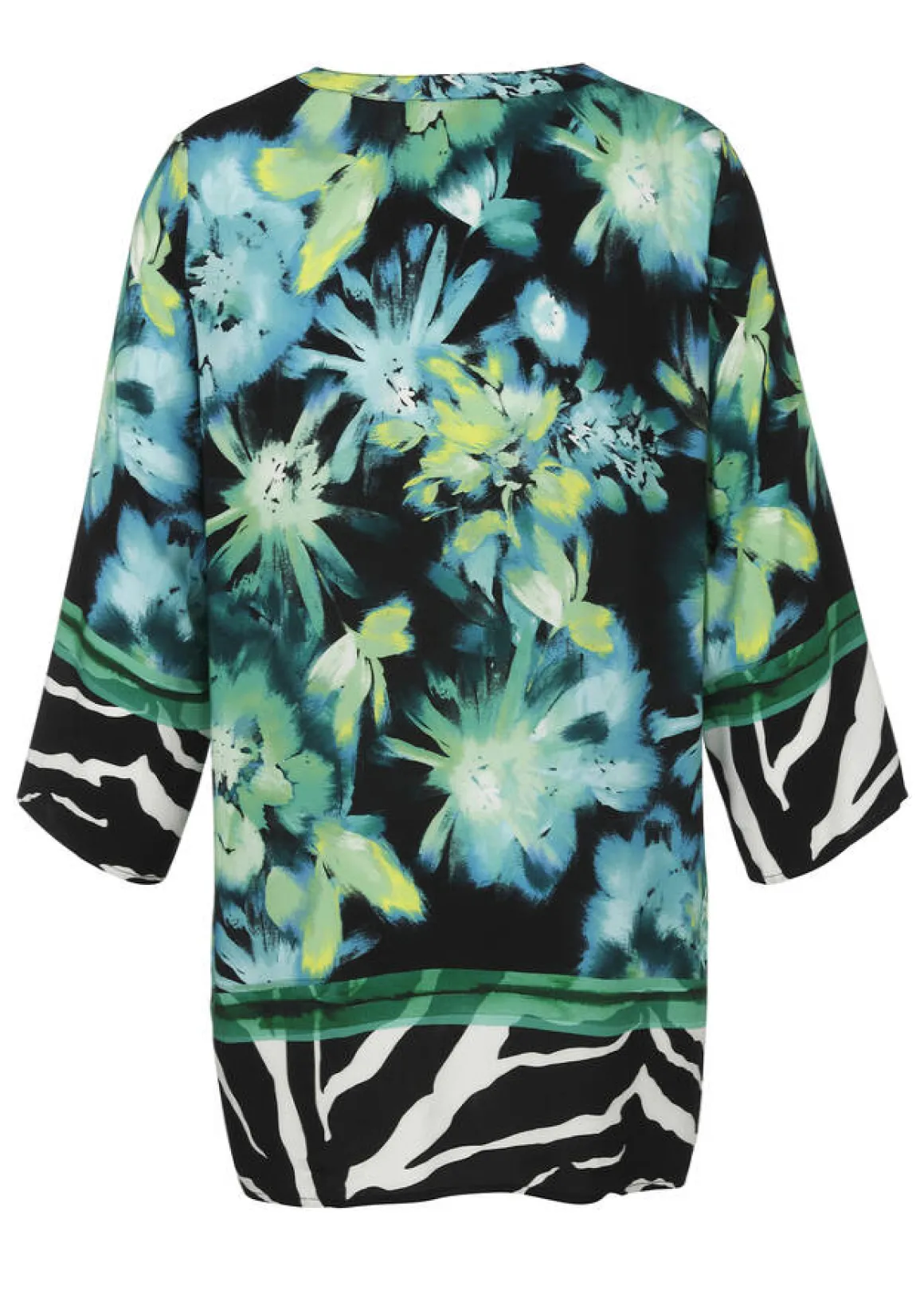 Fließende Viskose-Tunika Flower Festival