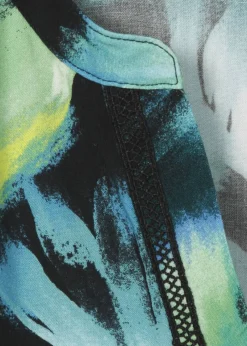 Fließende Viskose-Tunika Flower Festival