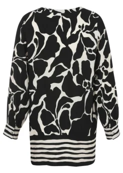 Fließende Viskose-Tunika mit Allover-Print