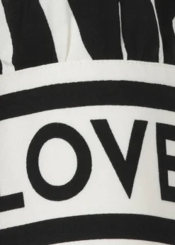 Fließendes 3/4-Arm Viskose-Kleid mit Zebra-Print