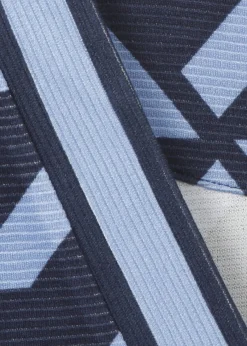 Gemustertes Sweatshirt mit V-Ausschnitt