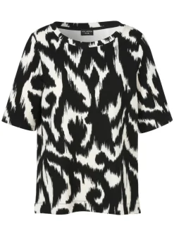 Halbarm-Sweatshirt mit Allover-Print