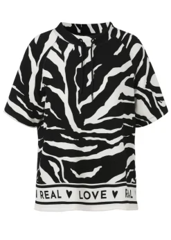 Halbarm-Sweatshirt Modern Animal Print