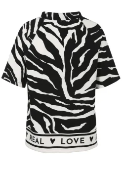 Halbarm-Sweatshirt Modern Animal Print