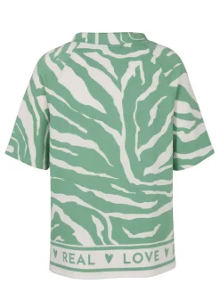 Halbarm-Sweatshirt Modern Animal Print