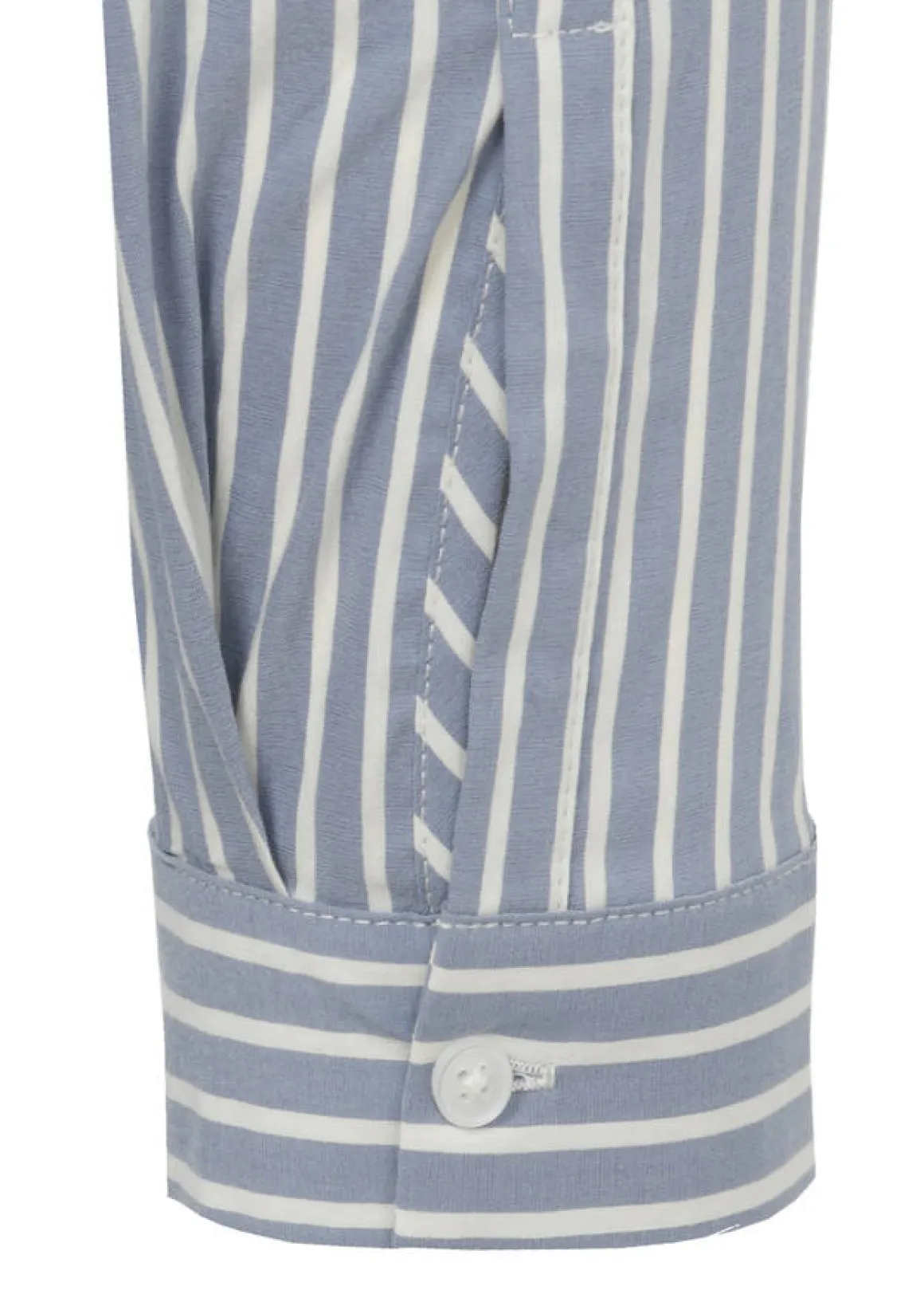 Hemdbluse längsgestreift Bleu-Creme