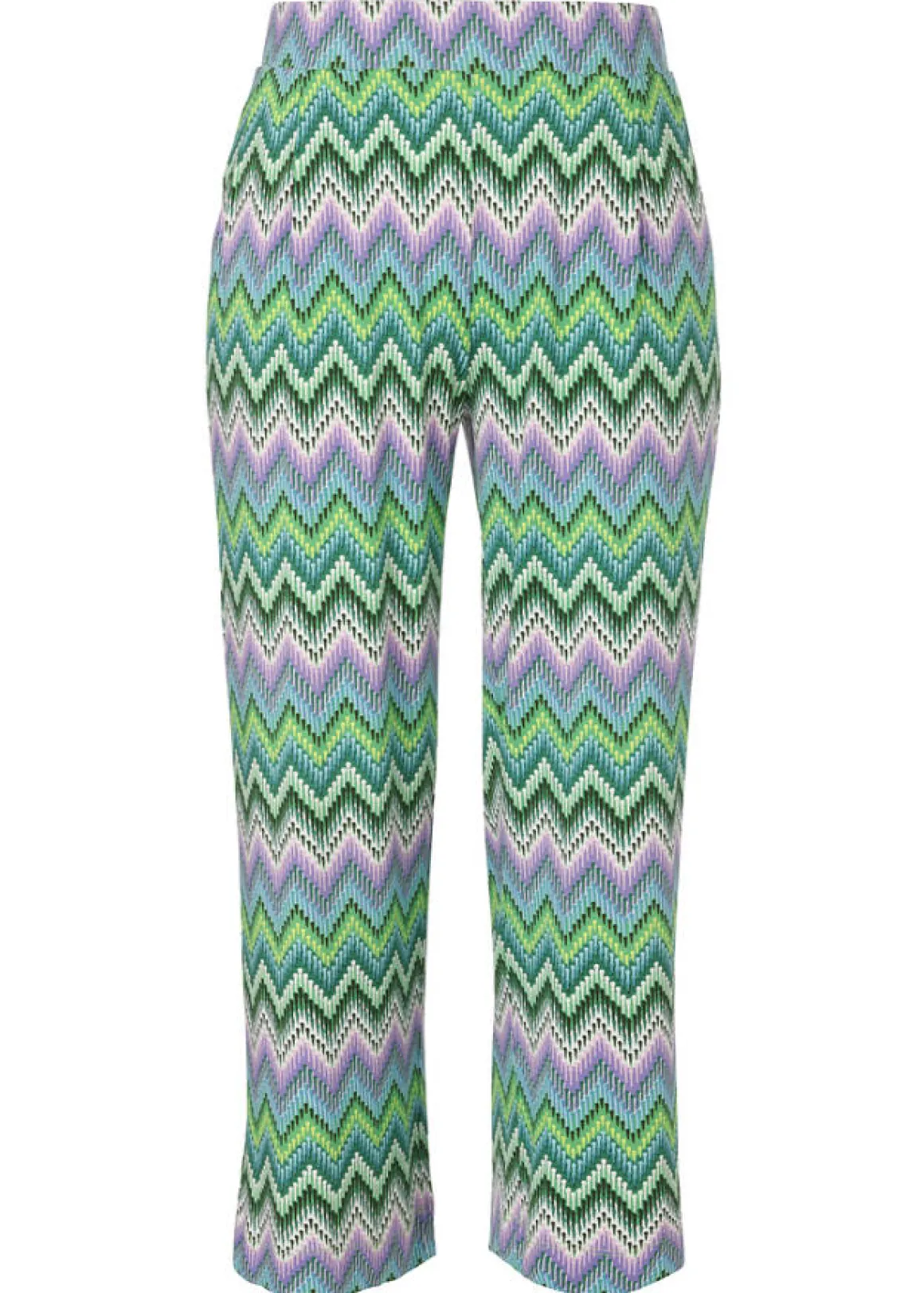 Italian Style 7/8 Hose mit farbenfrohem Zickzack-Muster