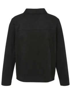 Jacke in Velours-Leder-Optik