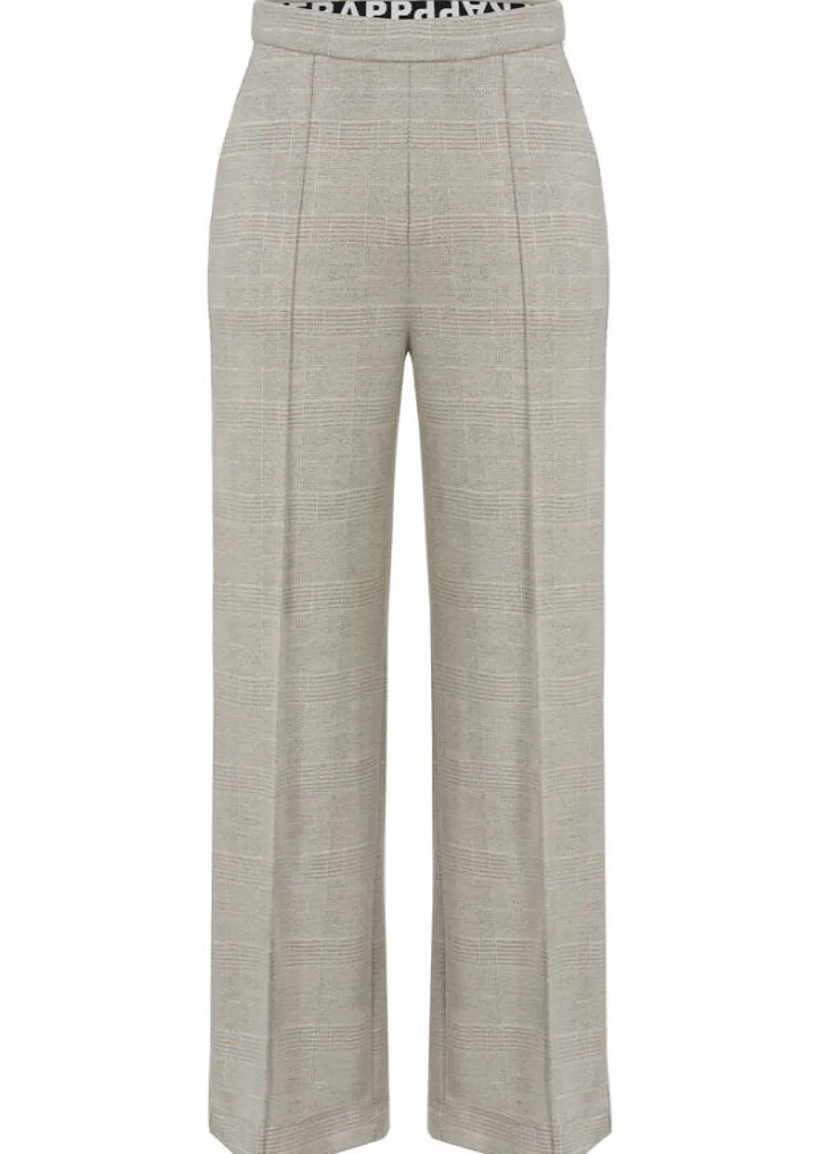Karierte Hose mit weiten Beinen