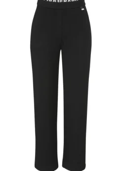 Knöchellange Kombi-Hose Schwarz