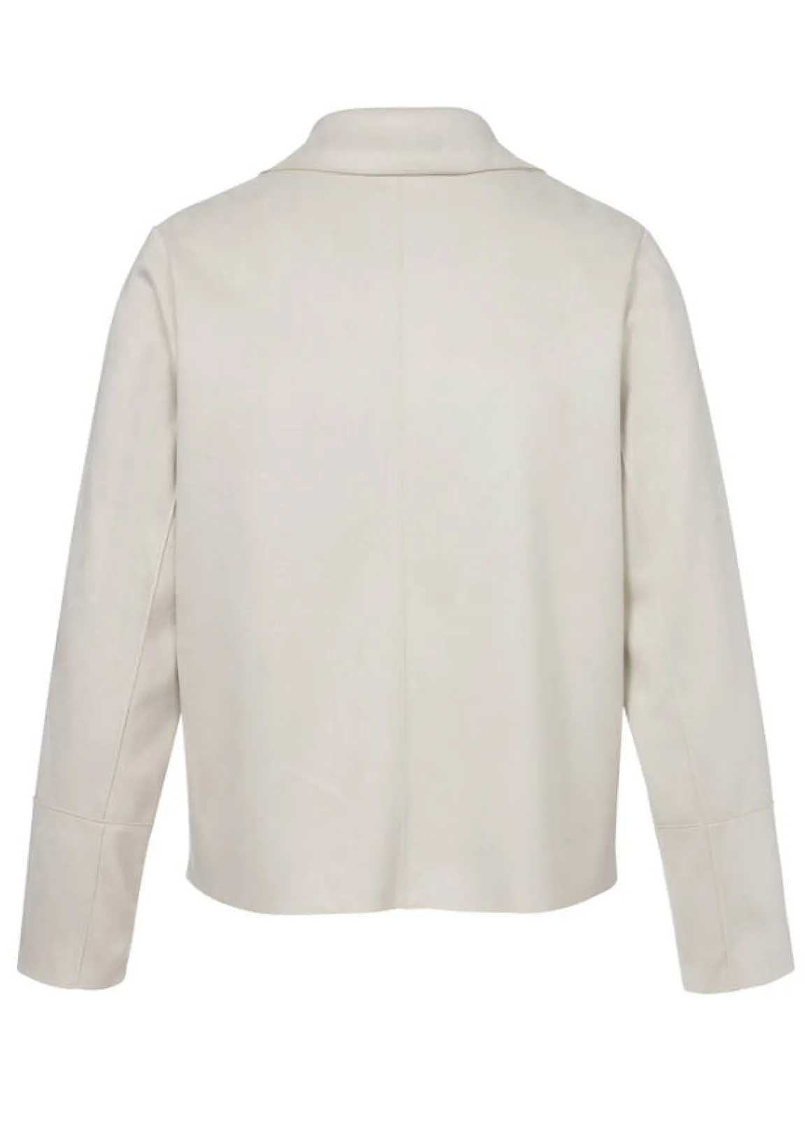 Kurze Reversjacke aus veganem Velours-Leder