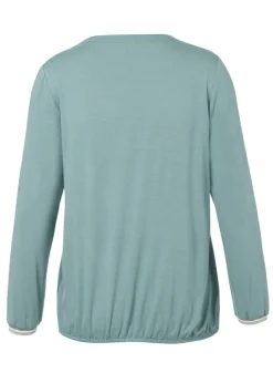 Langarm-Blusenshirt mit Gummizugbund