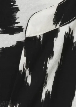 Lange 3/4-Arm Viskose-Tunika mit Allover-Print