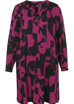 Lange Tunika mit Allover-Print