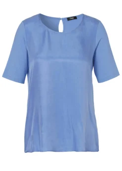 Leicht ausgestelltes Halbarm-Blusenshirt