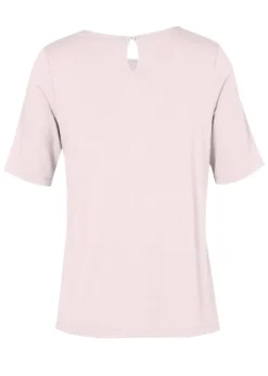 Leicht ausgestelltes Halbarm-Blusenshirt