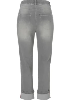 Leicht verwaschene Jeans knöchellang