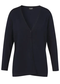 Leichte Feinstrickjacke Dunkelblau