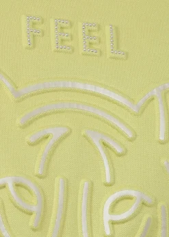 Limettengrünes Sweatshirt mit Front-Motiv