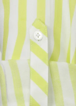 Längsgestreifte 3/4-Arm Viskose-Bluse