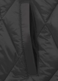 Long-Steppweste wattiert mit Kapuze