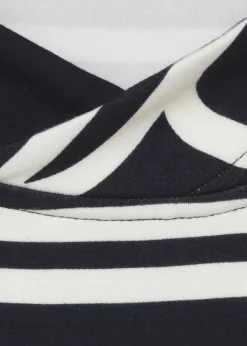 Marine Sweatshirt mit grafischem Muster