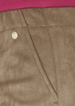 Modern Jogg-Pants aus veganem Veloursleder