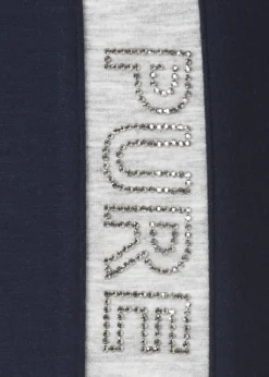 Modern Jogg-Pants Marine mit seitlichem Streifen