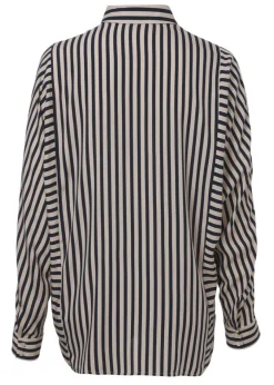 Moderne Bluse mit gestreiftem Allover-Muster