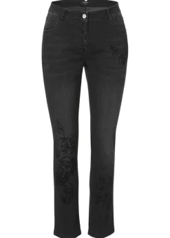 Moderne 5-Pocket-Jeans mit Allovermuster